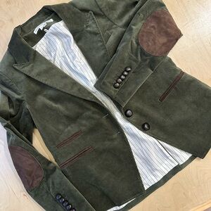 Veronica Beard Corduroy Dickey Jacket with suede patches